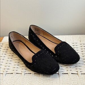 Aldo Sparkling Black Women's Flat/loafer 8.5